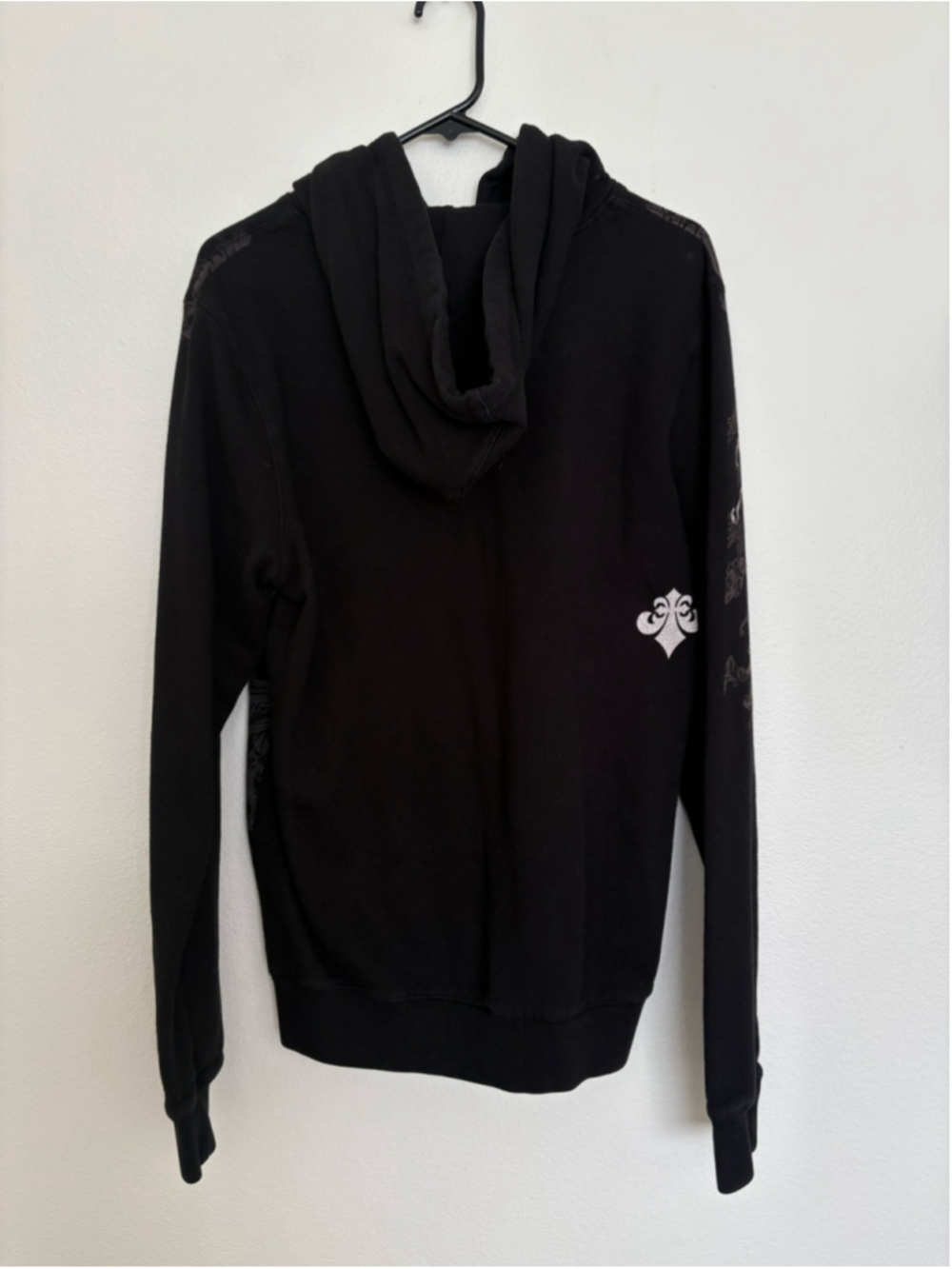 Affliction Graphic Hoodie Black White Mens Size Small - Picture 2 of 5